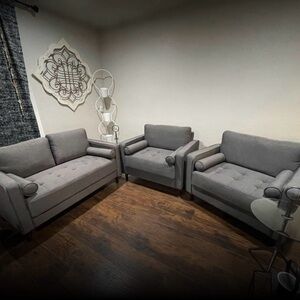 Elegant Gray Sofa Set